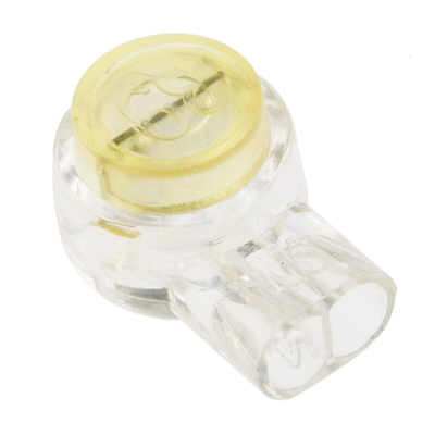 RS PRO Butt Splice Connector, White, Yellow, Insulated 26 → 22 AWG