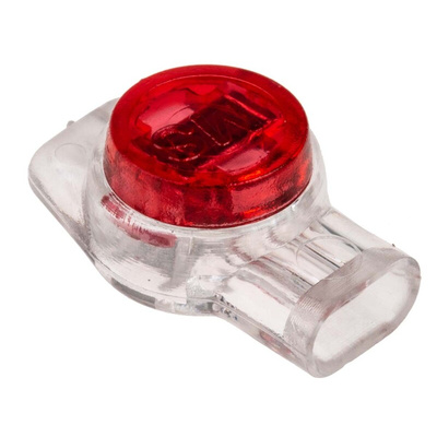 RS PRO Butt Splice Connector, Red, White, Insulated 26 → 19 AWG