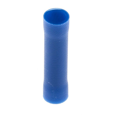 RS PRO Butt Splice Connector, Blue, Insulated, Tin 16 → 14 AWG