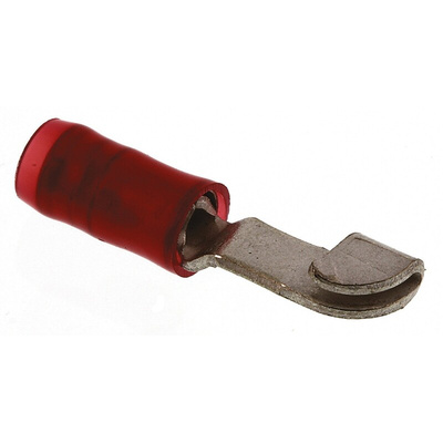 TE Connectivity, PIDG Knife Disconnect Splice Connector, Red, Insulated, Tin 22 → 16 AWG