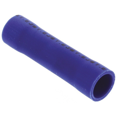 JST, FVC Butt Splice Connector, Blue, Insulated 16 → 14 AWG