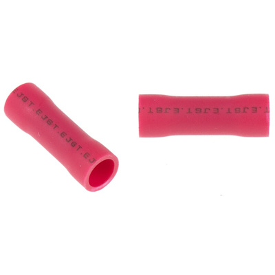 JST, FVP Parallel Splice Connector, Red, Insulated 22 → 16 AWG