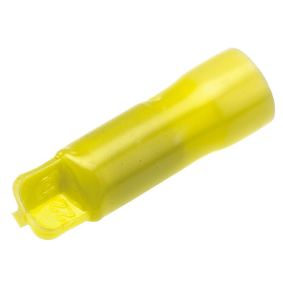 TE Connectivity, 308 Closed End Splice Connector, Yellow, Insulated, Tin 22 → 10 AWG