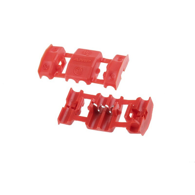 TE Connectivity Tap Splice Connector, Red, Insulated, Tin 20 → 18 AWG
