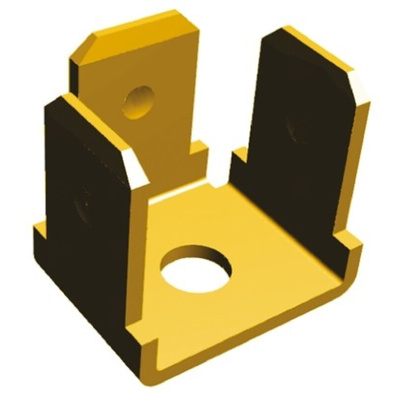 TE Connectivity FASTON .250 Uninsulated Male Spade Connector, PCB Tab, 6.35 x 0.81mm Tab Size