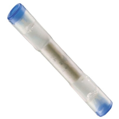 TE Connectivity Butt Wire Splice Connector, Blue, Insulated 18 → 16 AWG