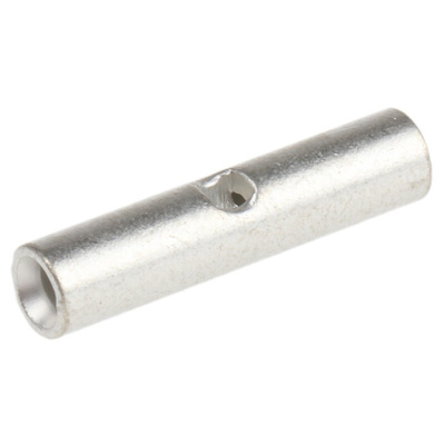 RS PRO Butt Splice Splice Connector, Silver, Tin 22 → 16 AWG