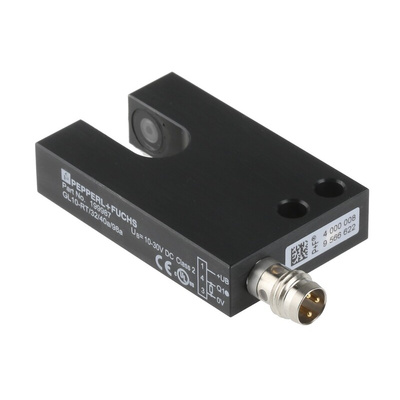 Pepperl + Fuchs Through Beam Photoelectric Sensor, Fork Sensor, 10 mm Detection Range