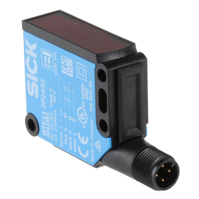 Sick Retroreflective Photoelectric Sensor, Block Sensor, 40 mm → 1 m Detection Range