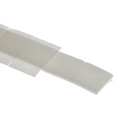 RS PRO White Foam Tape, 12mm x 12mm, 0.8mm Thick