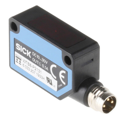 Sick Background Suppression Photoelectric Sensor, Block Sensor, 30 mm → 300 mm Detection Range