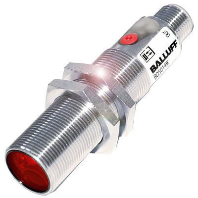 BALLUFF Retroreflective Photoelectric Sensor, Barrel Sensor, 7 m Detection Range