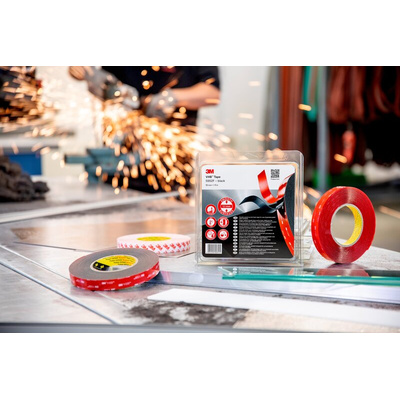 3M 4910F, VHB™ Clear Foam Tape, 19mm x 11m, 1mm Thick