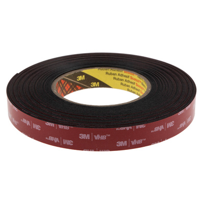 3M 5952F, VHB™ Black Foam Tape, 19mm x 11m, 1.1mm Thick