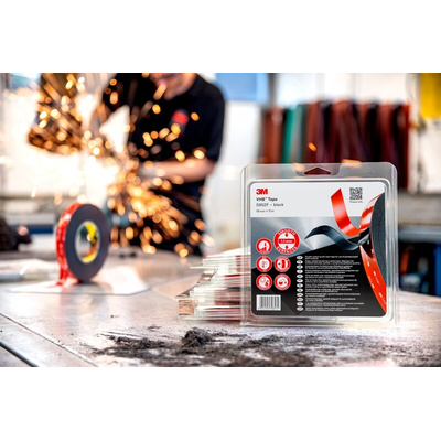 3M 5962F, VHB™ Black Foam Tape, 19mm x 8m, 1.6mm Thick