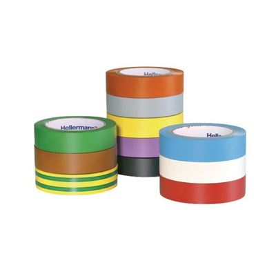 HellermannTyton HelaTape Flex Assorted PVC Electrical Tape, 15mm x 10m