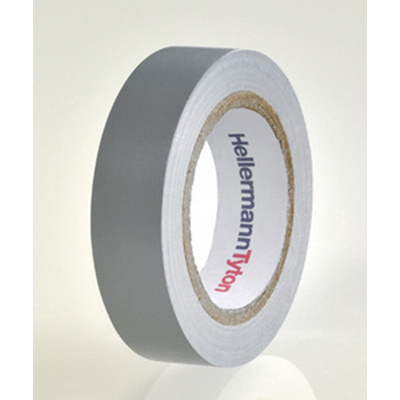 HellermannTyton HelaTape Flex Grey Electrical Tape, 15mm x 10m