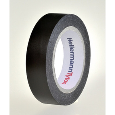 HellermannTyton HelaTape Flex Black Electrical Tape, 15mm x 10m