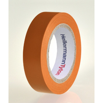 HellermannTyton HelaTape Flex Orange Electrical Tape, 15mm x 10m