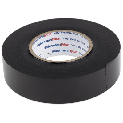 HellermannTyton HelaTape Flex Black Electrical Tape, 19mm x 20m