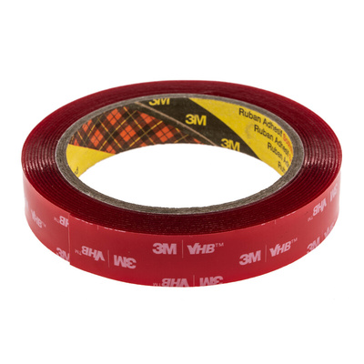 3M 4910F, VHB™ Clear Foam Tape, 19mm x 3m, 1mm Thick