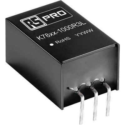 RS PRO PCB Mount Switching Regulator, 12V dc Output Voltage, 16 → 36V dc Input Voltage, 1A Output Current