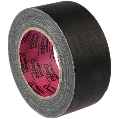 Advance Tapes AT200 Black Matt Gaffa Tape, 50mm x 25m, 0.26mm Thick