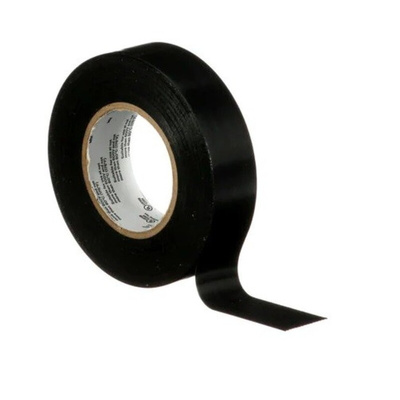 3M Temflex Black Vinyl Electrical Tape, 19mm x 20m