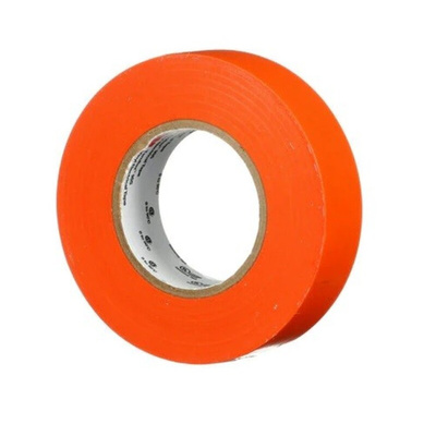 3M Temflex 155 Orange Vinyl Electrical Tape, 19mm x 20m