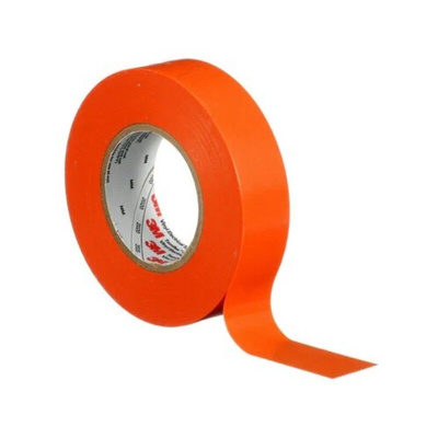 3M Temflex 155 Orange Vinyl Electrical Tape, 19mm x 20m