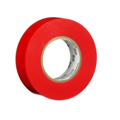 3M Temflex 165 Red Vinyl Electrical Tape, 19mm x 20m