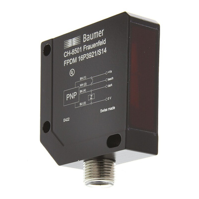 Baumer Retroreflective Photoelectric Sensor, Block Sensor, 4 m Detection Range