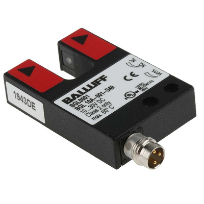 BALLUFF Through Beam Photoelectric Sensor, Fork Sensor, 10 mm Detection Range