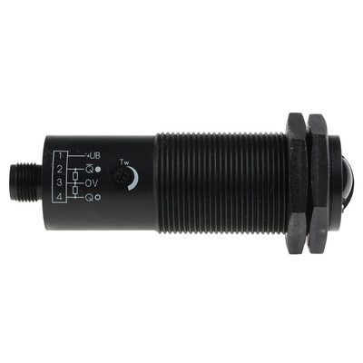 Pepperl + Fuchs Diffuse Photoelectric Sensor, Barrel Sensor, 100 mm → 2.5 m Detection Range