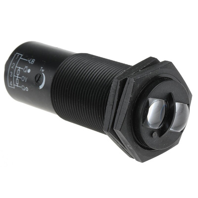 Pepperl + Fuchs Diffuse Photoelectric Sensor, Barrel Sensor, 100 mm → 2.5 m Detection Range
