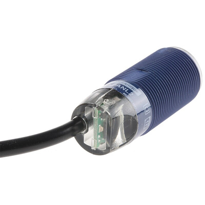 Telemecanique Sensors Diffuse Photoelectric Sensor, Barrel Sensor, 100 mm Detection Range