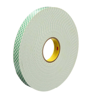 3M 4026 White Foam Tape, 25mm x 33m, 1.6mm Thick