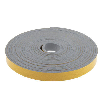 RS PRO Grey Foam Tape, 15mm x 5m, 3.2mm Thick