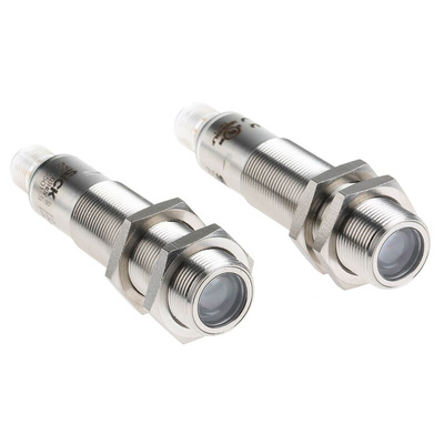 Sick Through Beam Photoelectric Sensor, Barrel Sensor, 20 m Detection Range