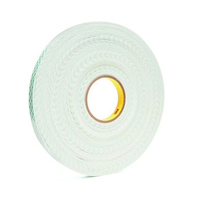 3M 4016 White Foam Tape, 19mm x 13.7m, 1.6mm Thick