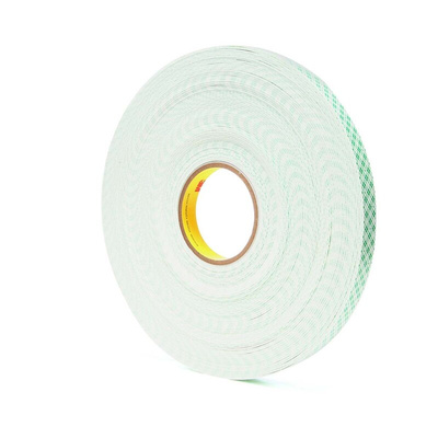3M 4016 White Foam Tape, 19mm x 13.7m, 1.6mm Thick