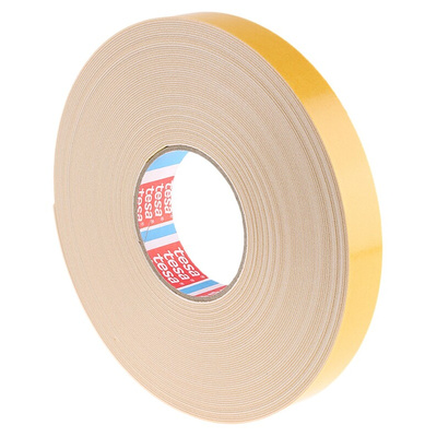 Tesa 4957 White Adhesive Foam Tape, 25mm x 25m, 1mm Thick