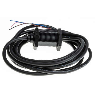 Omron Diffuse Photoelectric Sensor, Barrel Sensor, 100 mm Detection Range