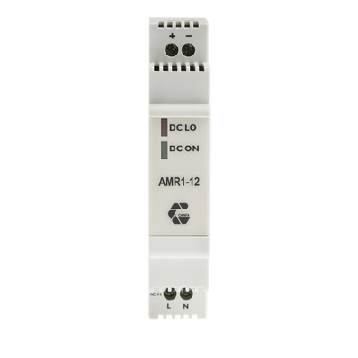 Chinfa AMR1 Switch Mode DIN Rail Panel Mount Power Supply 230V ac Input Voltage, 12V dc Output Voltage, 830mA Output