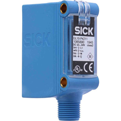 Sick Retroreflective Photoelectric Sensor, Block Sensor, 80 mm → 15 m Detection Range