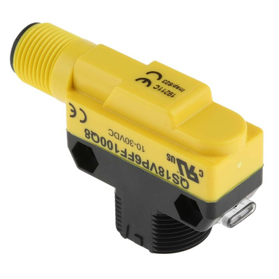 Banner Diffuse Photoelectric Sensor, Barrel Sensor, 100 mm Detection Range