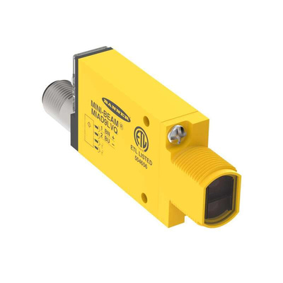 Banner Retroreflective Photoelectric Sensor, Block Sensor, 5 m Detection Range