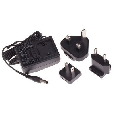 RS PRO, 6W Plug In Power Supply 9V dc, 670mA, Level VI Efficiency, 1 Output Power Supply, European, Interchangeable UK,