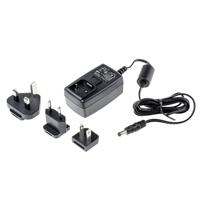 RS PRO, 18W Plug In Power Supply 9V dc, 2A, Level VI Efficiency, 1 Output Power Supply, European, Interchangeable UK,