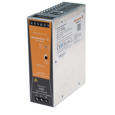 Weidmüller PRO ECO DIN Rail Power Supply with Compact Size, Easy to Maintain, Flexible, High Efficiency 85 →